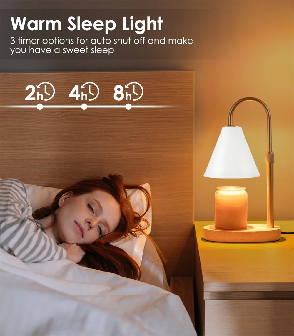 Candle Warmer Lamp with Timer Dimmer, Electric Candle Lamp Warmer,  Adjustable Metal Candle Lamp, House Warming Gifts
