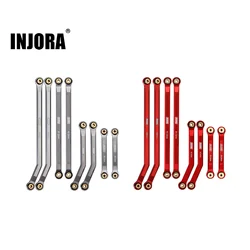 INJORA 8PCS CNC Aluminum High Clearance 4 Links Set for 1/24 RC Crawler LWB 133.5mm Axial SCX24 AXI90081 Deadbolt AXI00004 B17