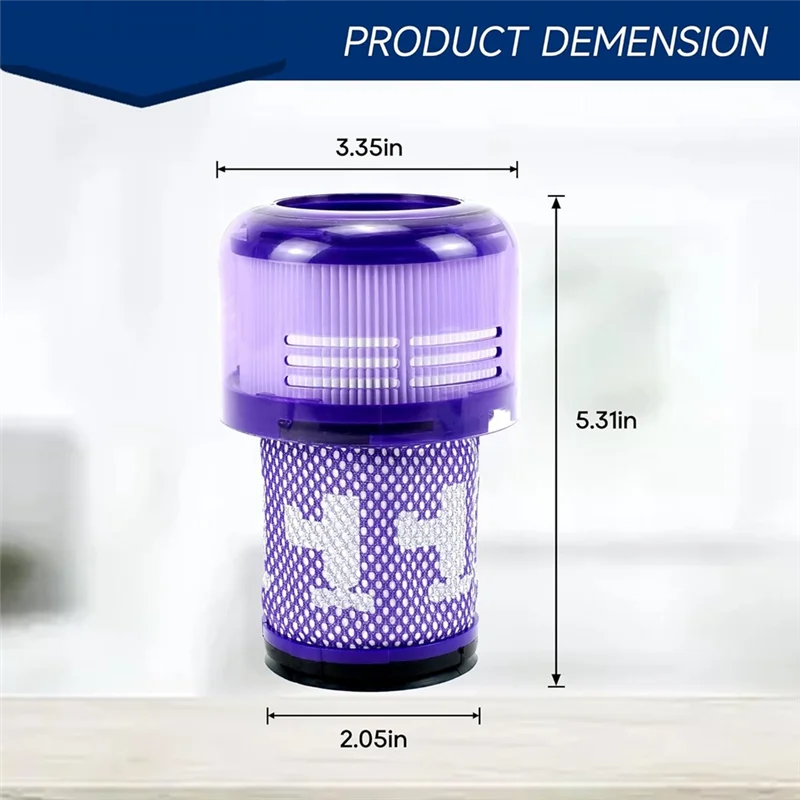 أجزاء فلتر A39M V12 لـ Dyson V12 Detect Slim Cordless Vacuum ومكانس V12 Slim، رقم الجزء. 971517-01