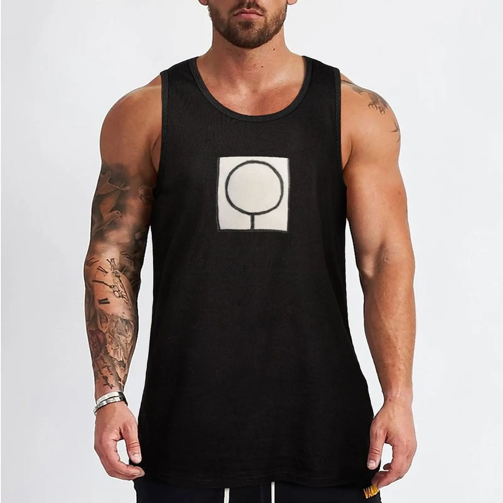 Blankface.jpg Tank Top mens designer clothes singlets for men sports clothes for men