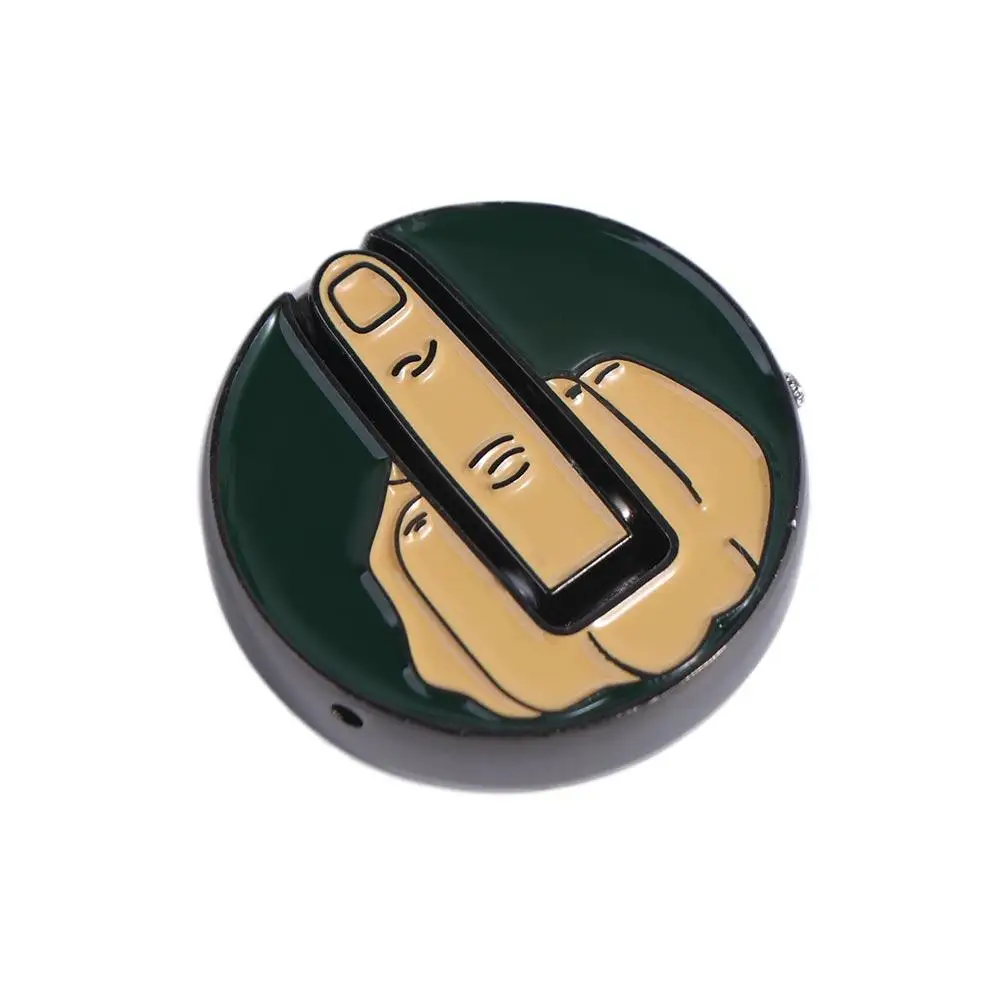 Bolas de golfe engraçadas, marcador de bola de golfe de dedo médio, marcador de bola de dedo médio, marcadores engraçados de bola de golfe, metal verde, presentes premium