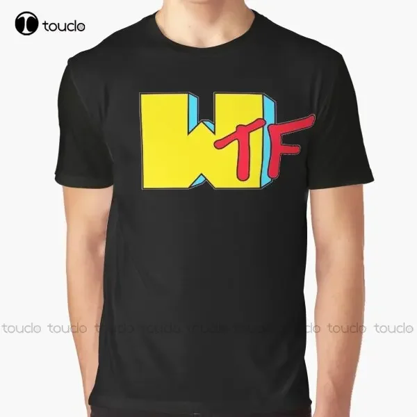 Wtf Graphic Music Tv Humor T-Shirt Mens Pink Shirt Digital Printing Tee Shirts Christmas Gift New Popular Xxs-5Xl Streetwear