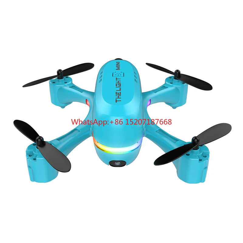 

V6 blue mini aerial photography HD dual-camera remote control aircraft racing lights flow positioning aircraft