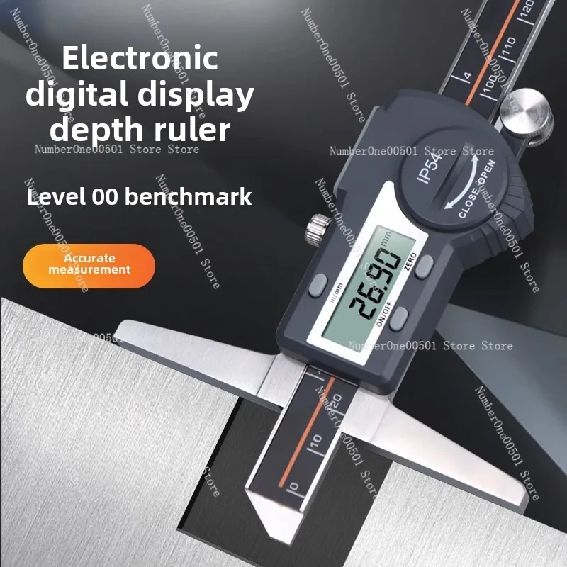 Digital Display Depth Vernier Caliper Electronic Strip Gauge High-precision Industrial Grade 0-150-200-300