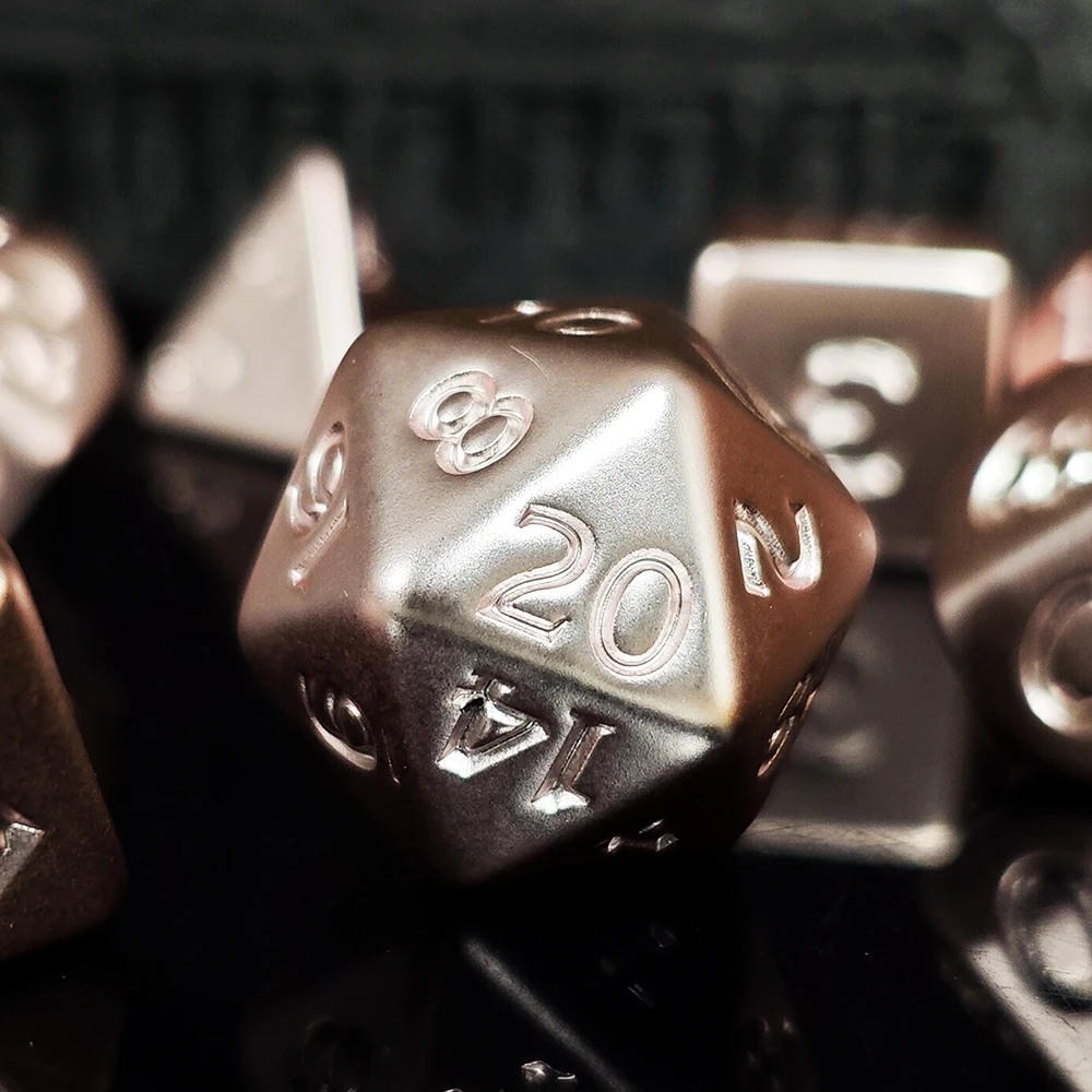 7Pcs/set Electroplating Multi-color Dice Set for DND RPG Games Dice Home KTV Club Entertainment Board Games Dice Toys Accessory