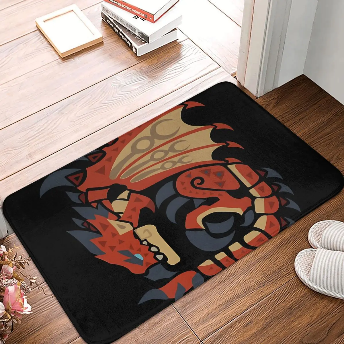 

Rathalos MHW Non-slip Doormat Bath MatMonster Hunter Game Balcony Carpet Welcome Rug Bedroom Decorative