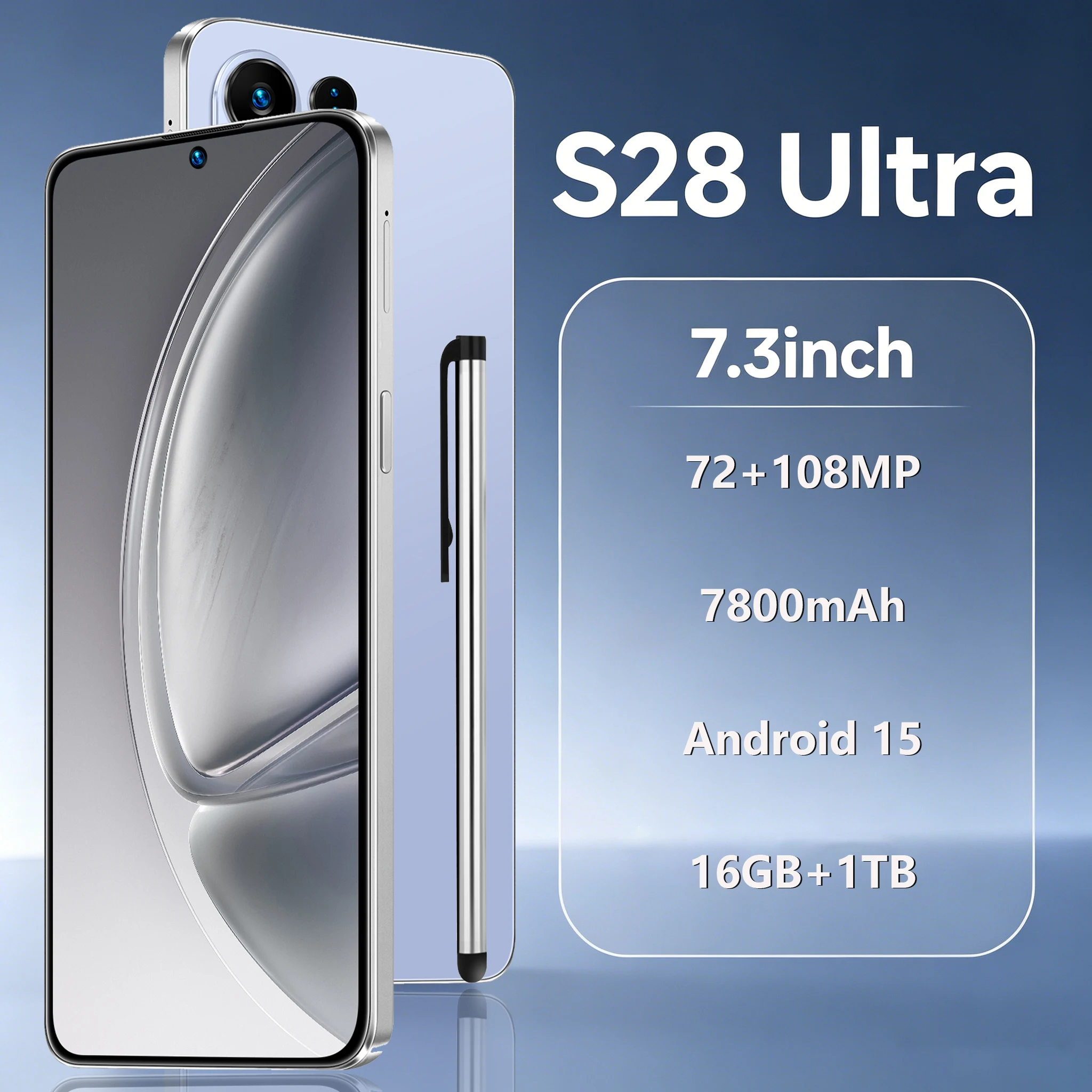 2026 Hot New High Quality S 28 Ultra Original Global Version Intelligent 4G Dual Card Dual Standby System 7800mAh Battery
