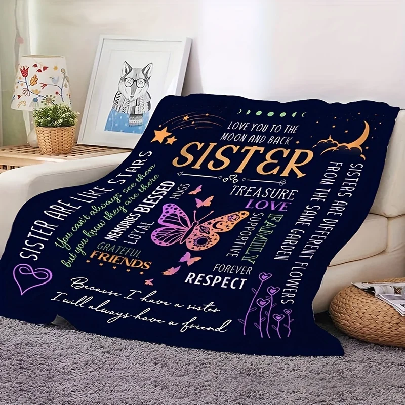 

Fantasy Butterfly Pattern Envelope Blanket Used for Air-conditioned Rooms Bed Camping and Travel Office Nap Blanket for Sisters