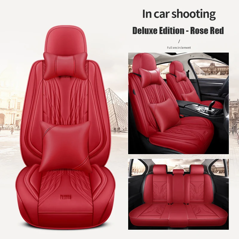 

WZBWZX Universal leather Car Seat Cover for Isuzu all models JMC D-MAX mu-X auto accessories car accessories car accessories