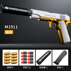 M1911 Shell Throwing Toys Gun G17 Shell Ejection Handgun Soft Darts Bullets Airsoft Pistol For Boys Outdoor Sports Shooting Gift