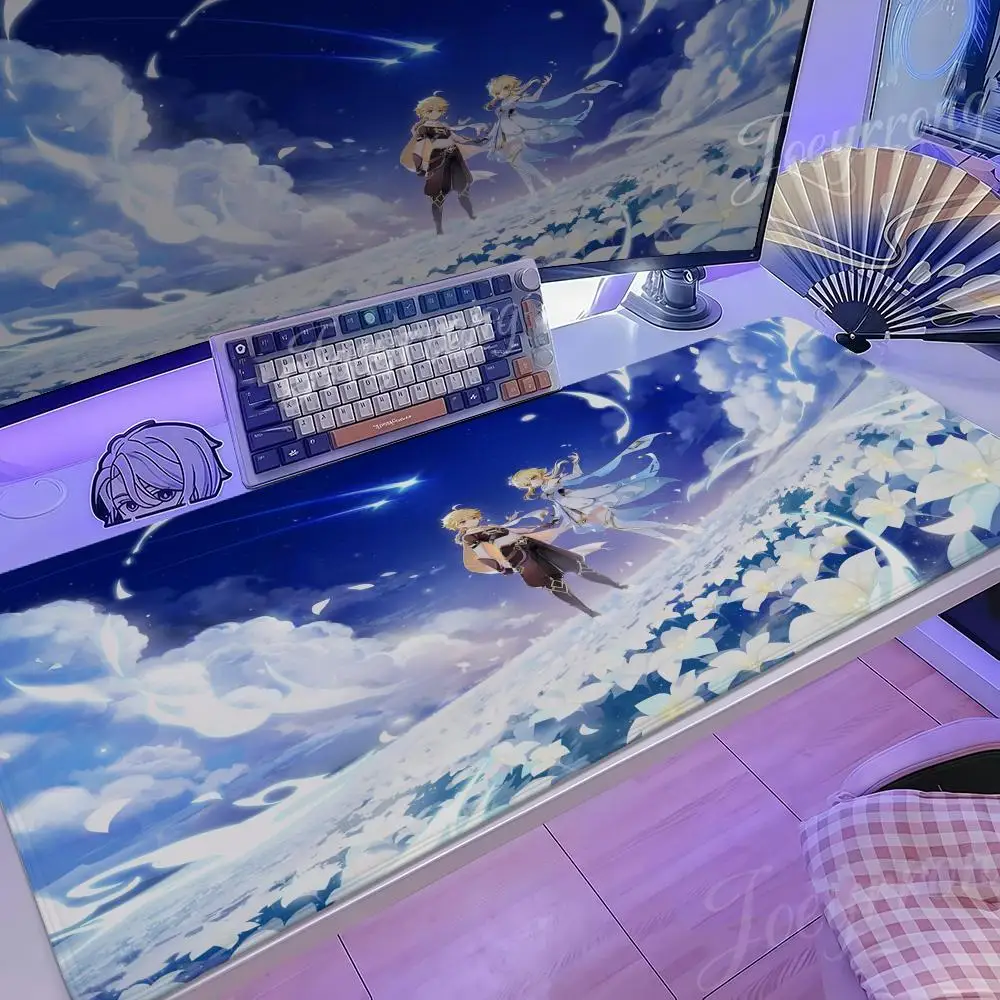 

Коврик для мыши Geshin Impact 1000x500, популярный аниме Taro Sakamoto Days XXL, большие игровые нескользящие офисные коврики для клавиатуры, настольный коврик