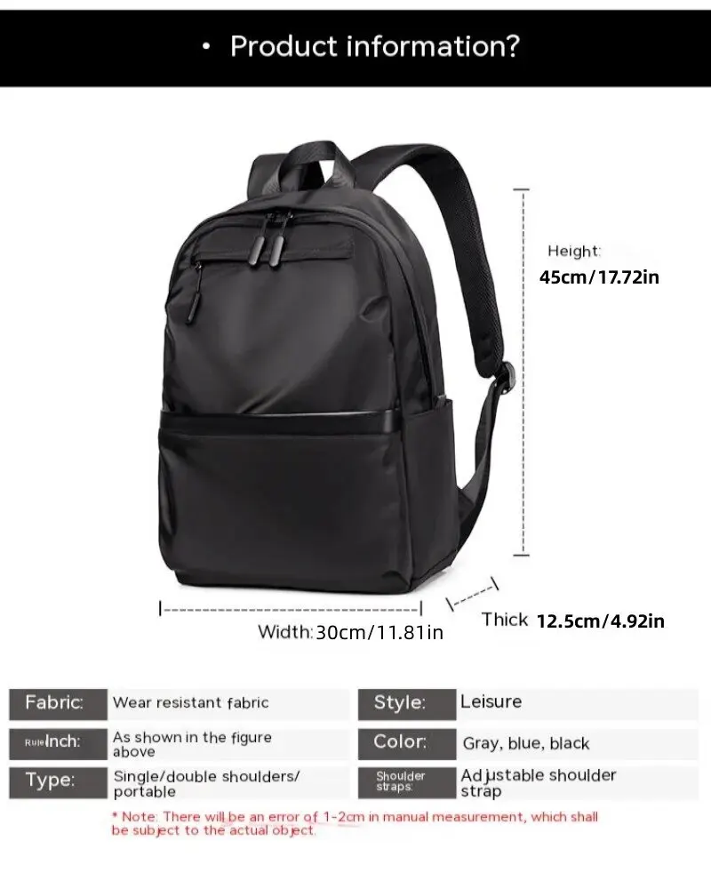 Backpack Men Business Backpack Laptop Bag Student Bag Travel Bag Backpack