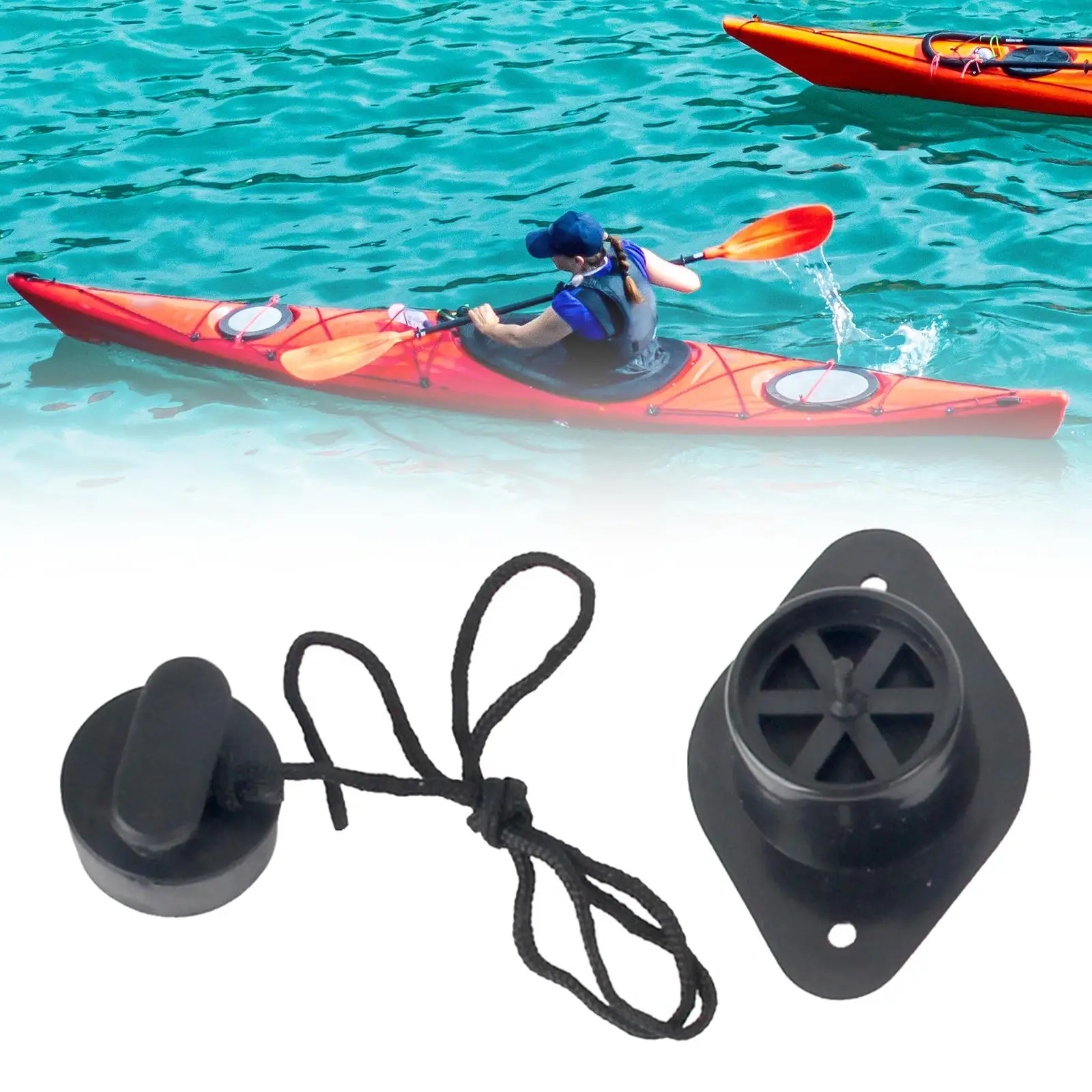 Valve de vidange de bateau en PVC noir léger, pour bateau gonflable, Kayak, Tube d'eau de pêche, accessoire de remplacement