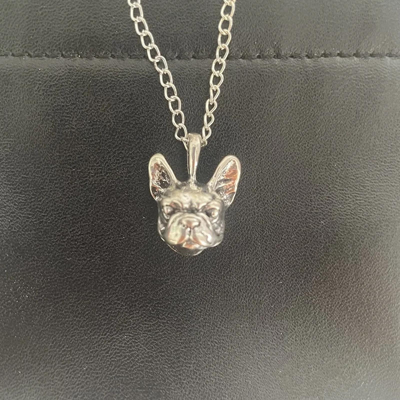Environmentally friendly materials, retro hippies, French bulldog necklace, punk, French bulldog jewelry, simulation, pet gift