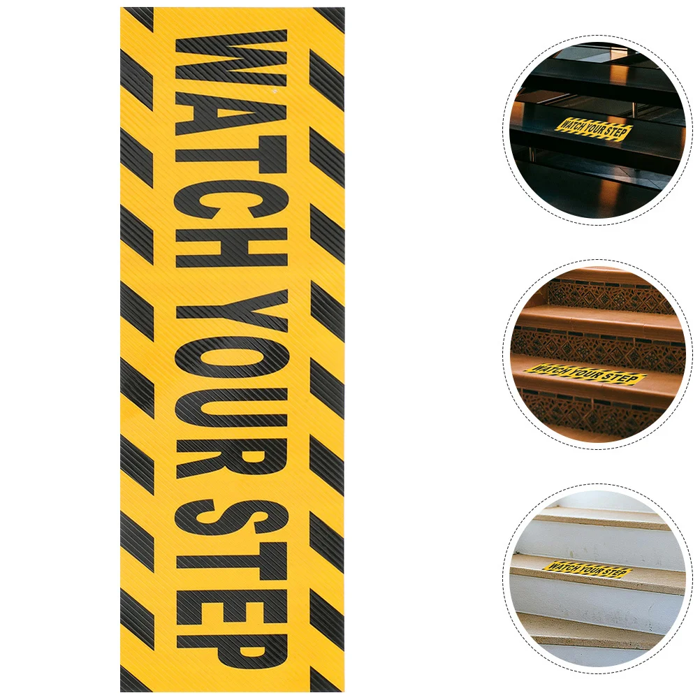 

4 шт., противоскользящая наклейка с предупреждением, смотрите свое шаг, напольный знак, противоскользящая защитная лента для лестниц, полов, использования в помещении и на открытом воздухе