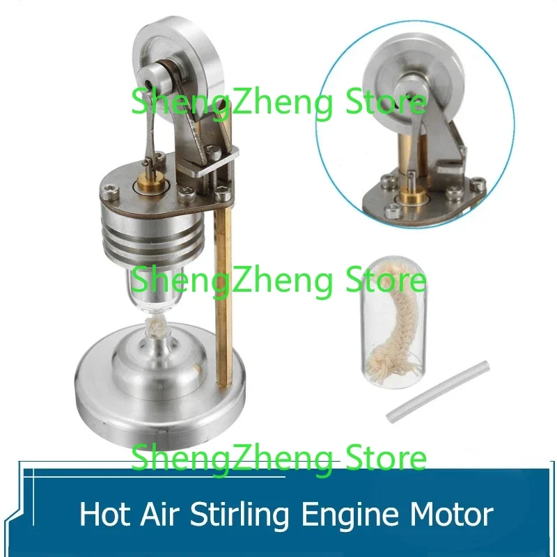 Mini Hot Air Stirling Engine Motor Model Electricity Generator Educational Toy