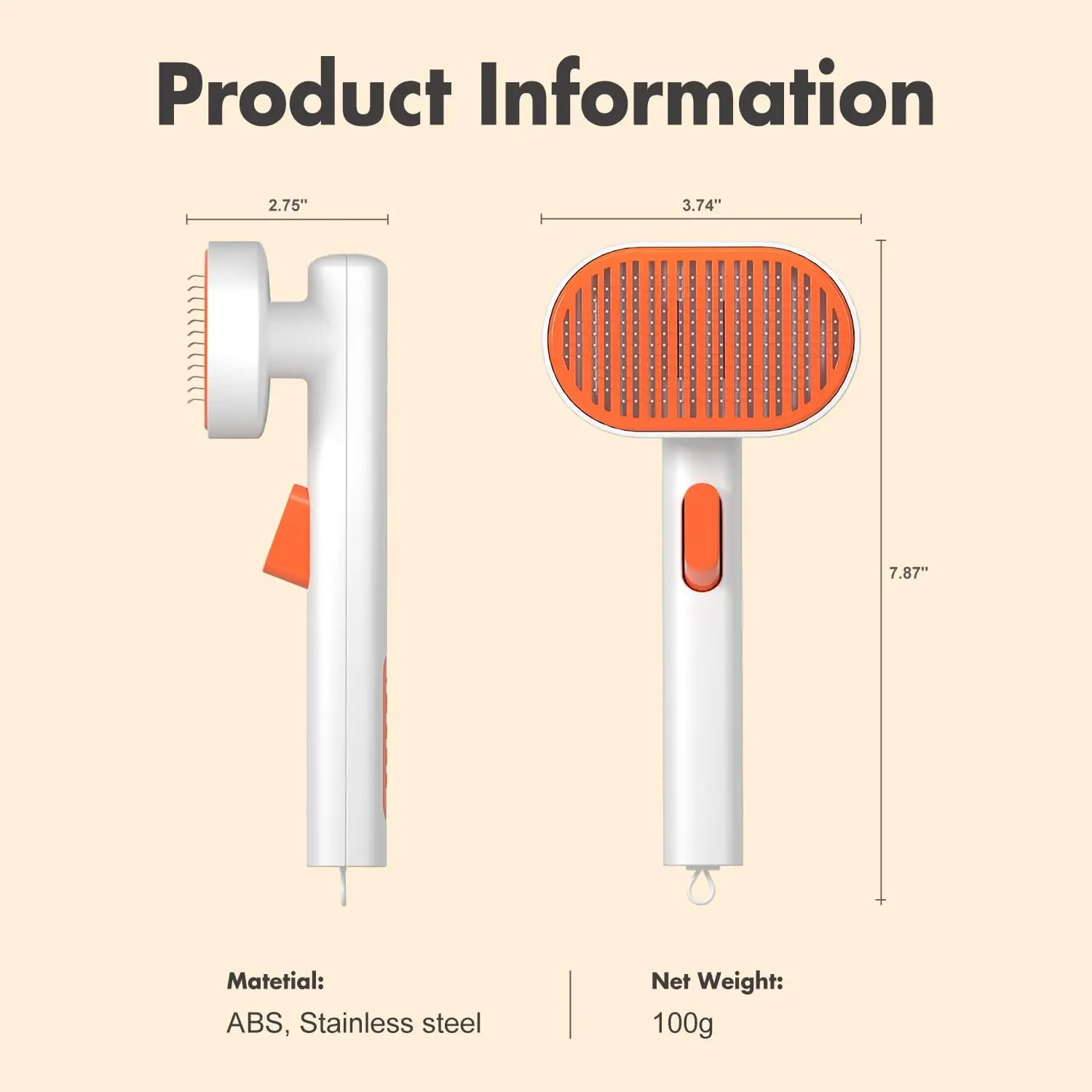 TONG Cat Dog Comb Pet Hair Removal Brush Pet Comb Automatic Hair Removal Beauty Brush Pet Needle Comb Massage Comb