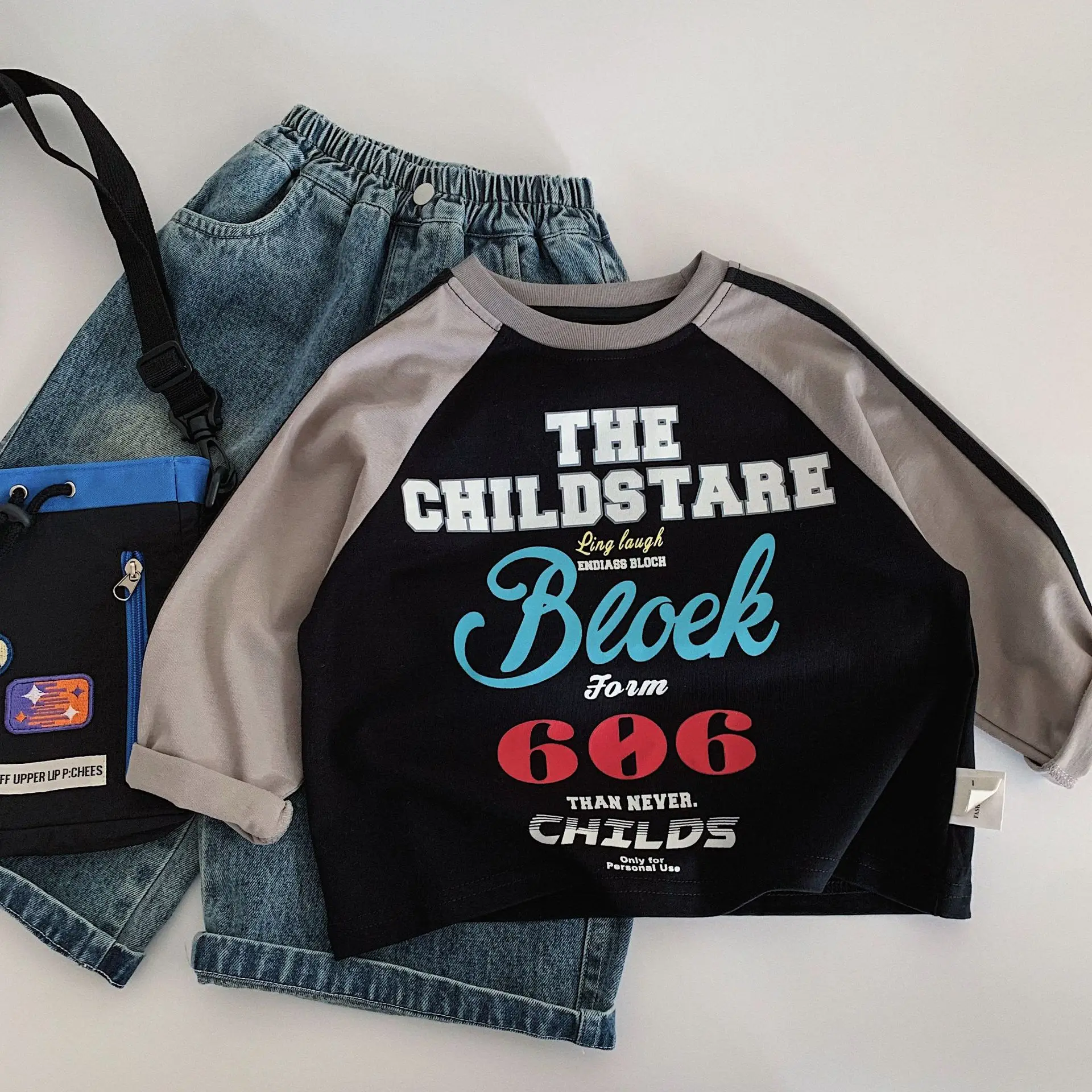 Children Clothing Boys Fashion Casual Versatile Long Sleeved T Shirt 2026 Autumn New Boys Letter Print Loose Pullovers