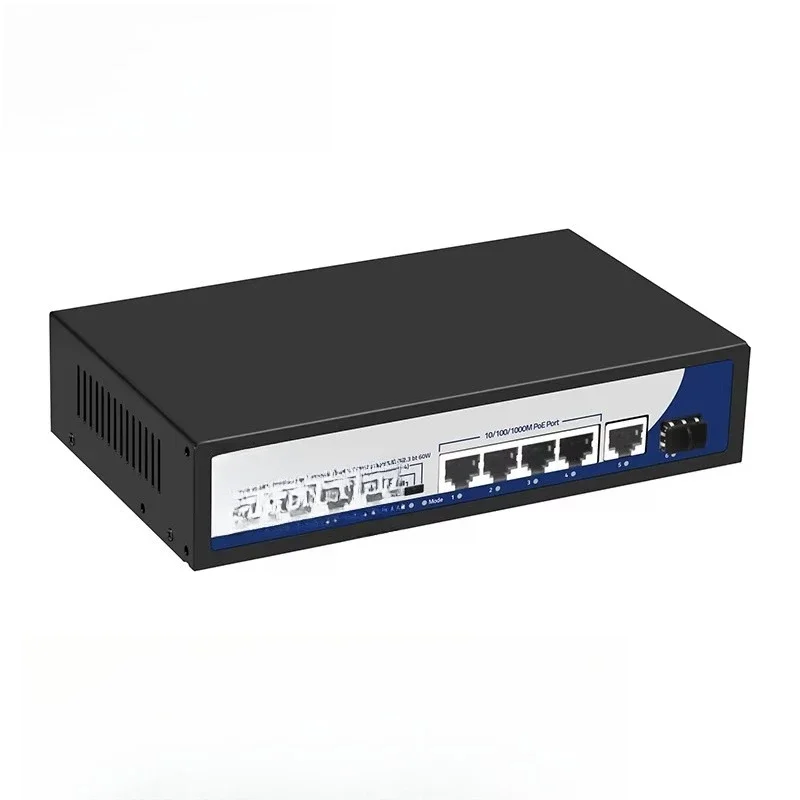 4-port Gigabit optical Ethernet PoE switch supports VLAN 120W power supply with Gigabit SFP port