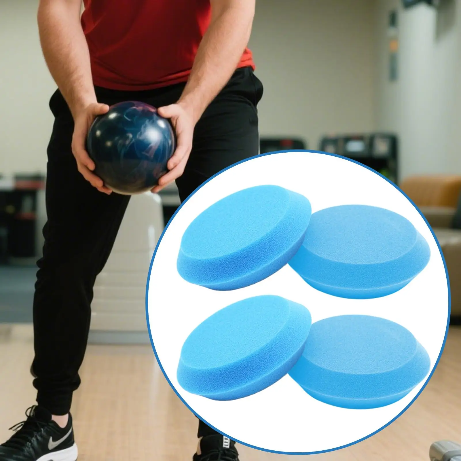 Bowling Ball Sanding Pads Bowling Ball Shammy Pad Professional 4 Pieces Portable Polisher for Performance Tuning Resurfacing