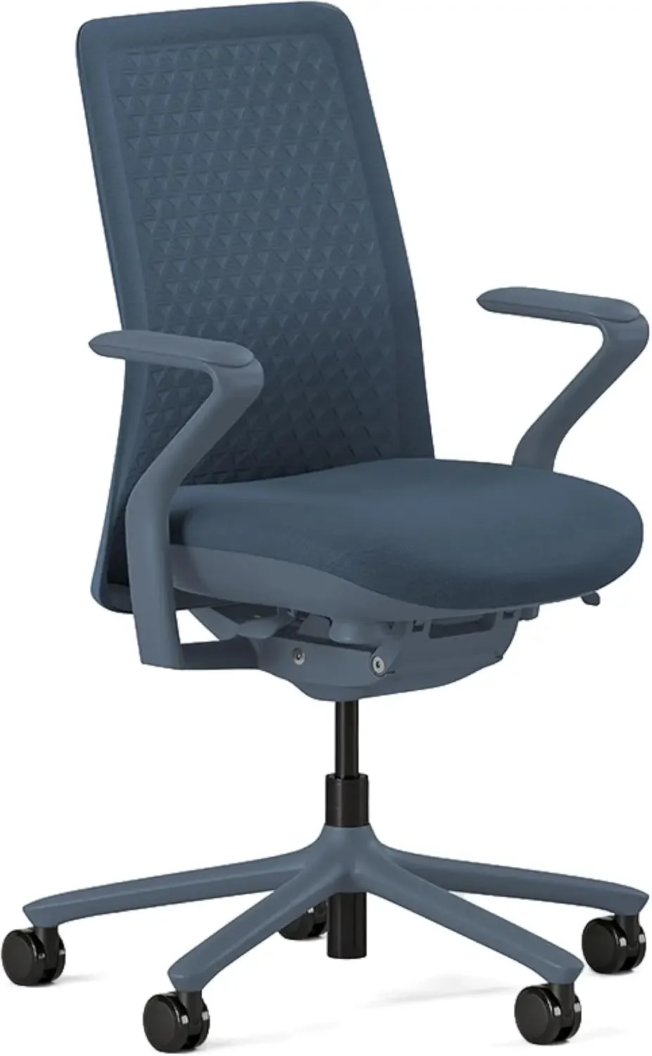 Verve Chair - High Performance Executive Office Chair with Contoured , Adjustable Lumbar, Foam Cushion, Aluminum Base - Cobalt