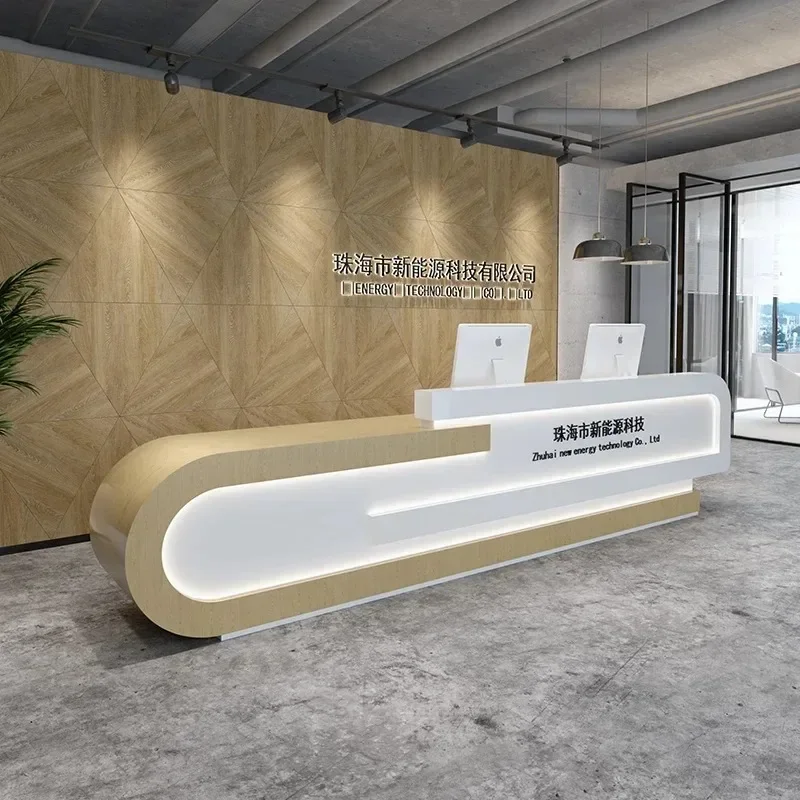

Front Desk Reception Counter Luxury Furniture Office Cafe Receptionist Salon Desks Business Modern Grocery Store Beauty Help Spa