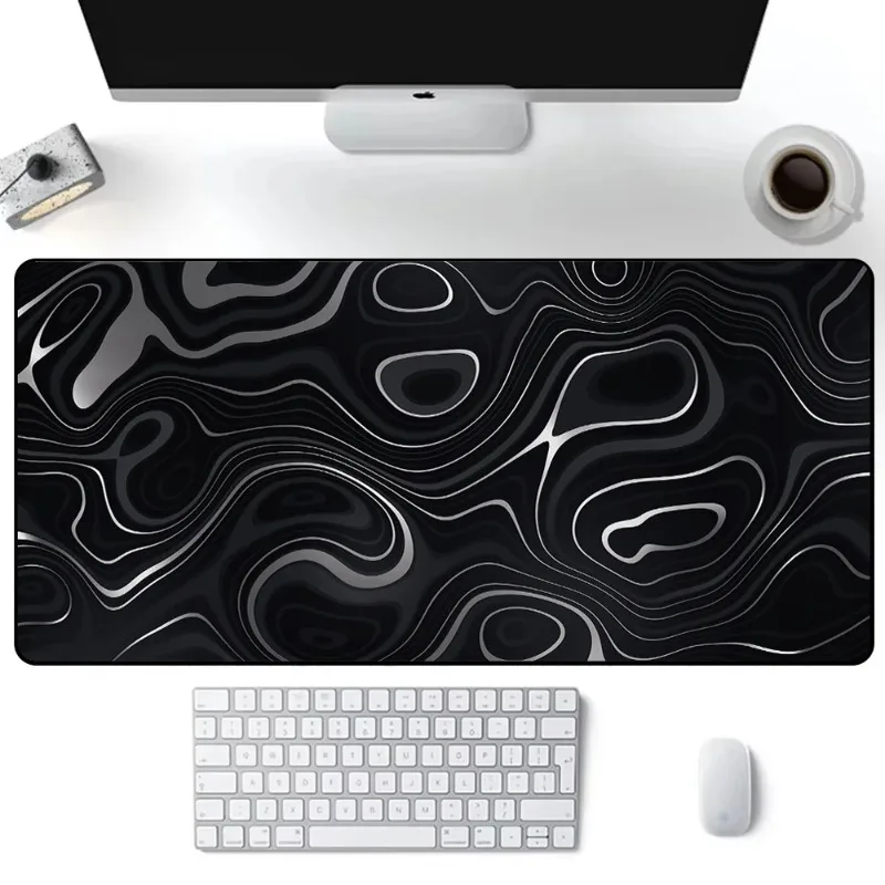 

Черно-белые коврики для мыши, цветной игровой коврик для мыши, фирменный коврик для мыши 900X400, резиновые коврики для клавиатуры, настольные коврики Kawaii, большой для ноутбука