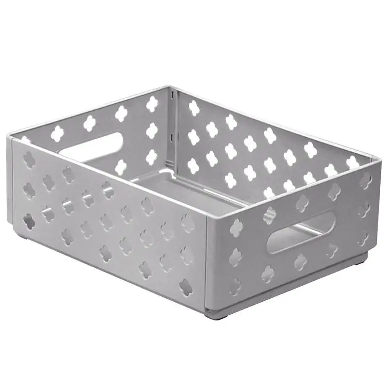 Foldable Storage Crate Kitchen Storage Basket Organizer Small Baskets For Organizing Scalable Storage Crate For Bedroom