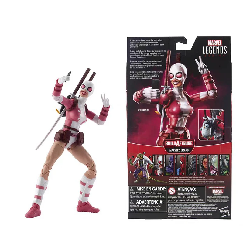 Hasbro Genuine Anime Marvel Legends Gwenpool Deadpool Action Figure Model Gift Toy Collection for Kids  Animation Assembly Model