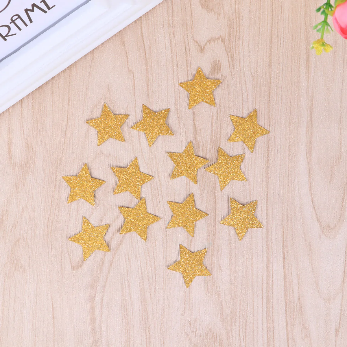 

100 Pcs Pentagram Sequins Glitter Star Confetti Bridal Shower Paper Cutouts Golden Decorations Stars