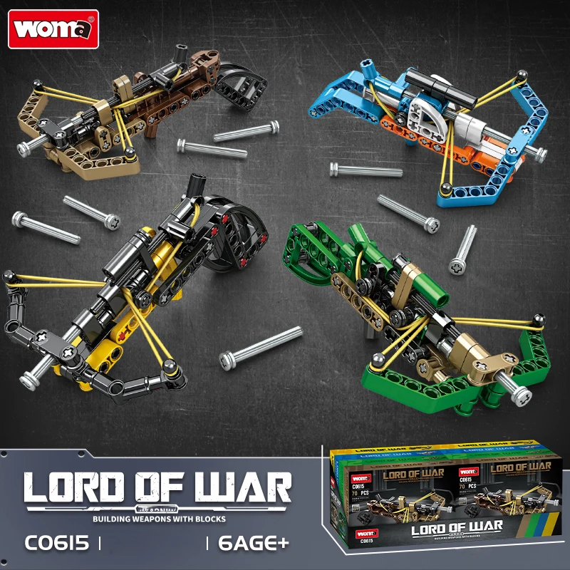 Crossbow building block set, DIY crossbow arrow building block toy, suitable for shooting enthusiasts, boys' gift