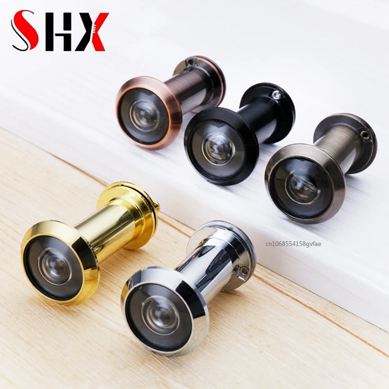 220 Degree Wide Viewing Angle Door Viewer Privacy Cover Security Door Eye Viewer Peephole with Privacy Cover Optical Glass Lens