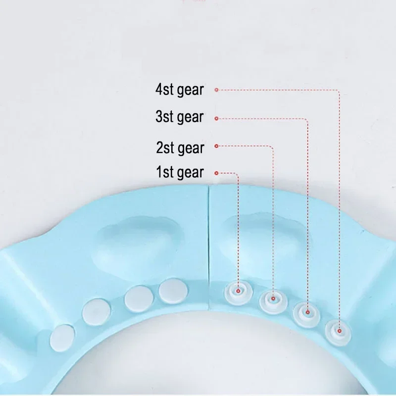 หมวกอาบน้ำเด็กแบบปรับได้พร้อมที่ป้องกันหู หมวกอาบน้ำสำหรับเด็กเล็ก เด็กวัยหัดเดิน อุปกรณ์เสริมสำหรับเวลาอาบน้ำ