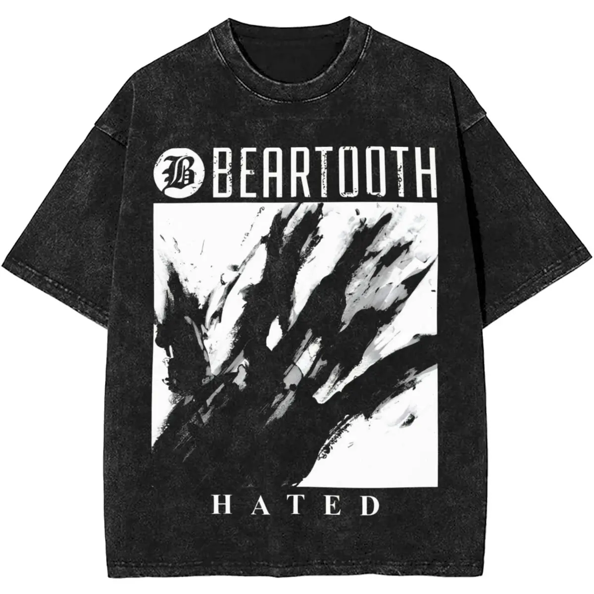 Harajuku Washed Shirt Metal Music BEARTOOTH BAND Merch Cool T-Shirts Oversize Streetwear Cotton Graphic Tees