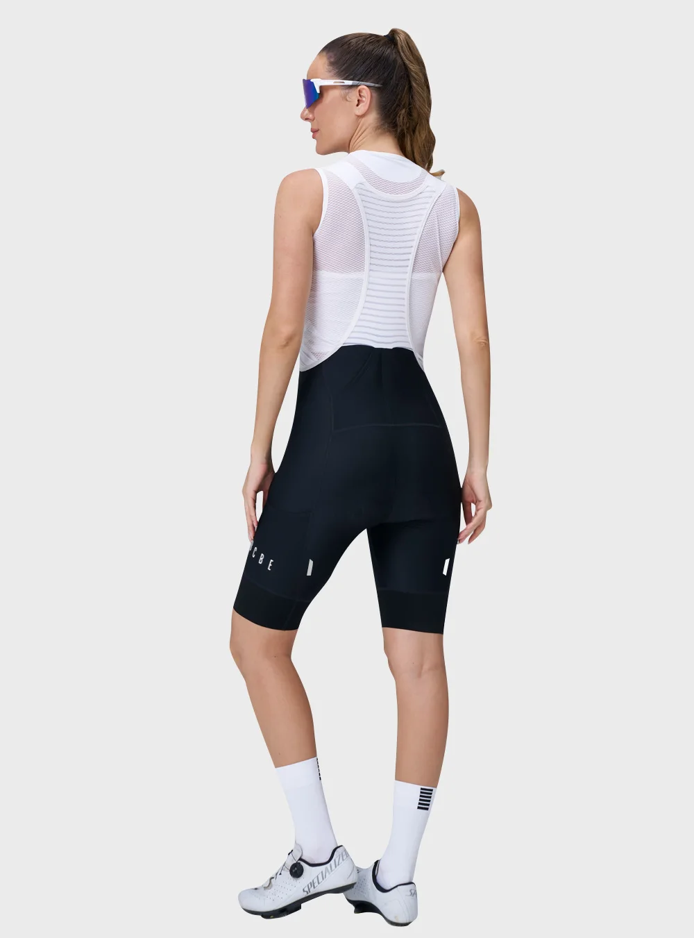BCBE-ING Damen-Radtrikot-Shorts mit 7-Stunden-Elastik-Interface-Polsterung, Rennrad-Trägerhose für Frauen, eng anliegende Fahrradbekleidung mit Taschen – Detail 15