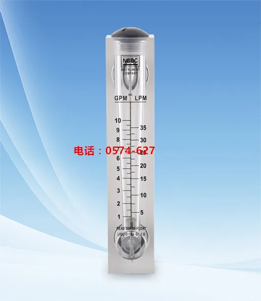 

LZT-2510M panel flowmeter 10GPM water treatment flowmeter organic glass flow meter