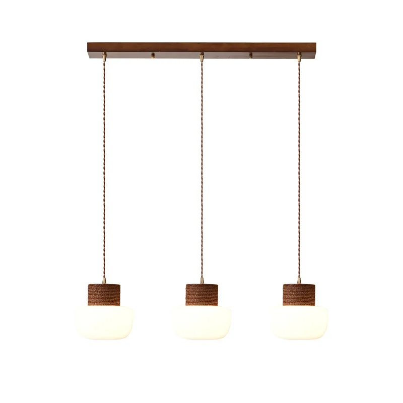 

Restaurant chandelier medieval wabi wind bedroom bedside lamp creative island counter bar counter three-head glass chandelier