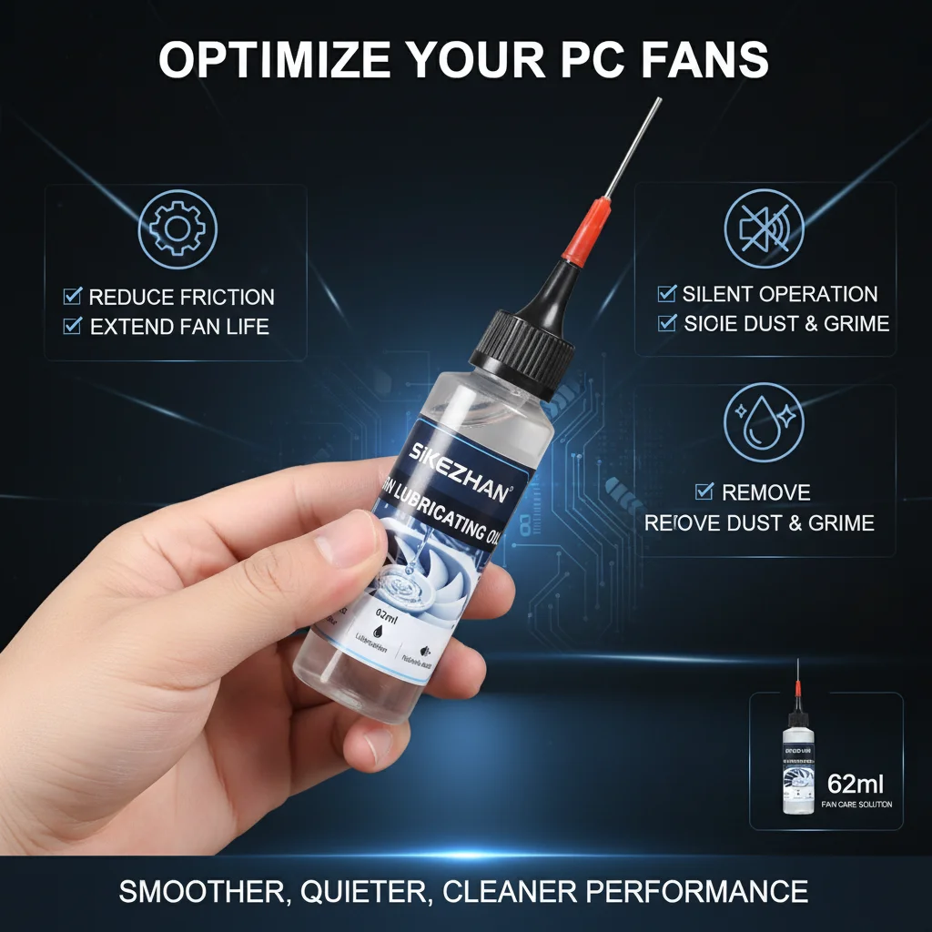 PC Cooling Fan Lubricating Oil, Precision Needle Lube, Quiet & Clean, Reduce Squeal, Restore Smooth Spin, Protect Bearings