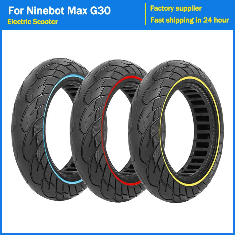 

10inch 60/70-6.5 Solid Tire for Ninebot Max G30 Electric Scooter Explosion-Proof Hollow Honeycomb Tyre 10X2.5 Tubeless Tires