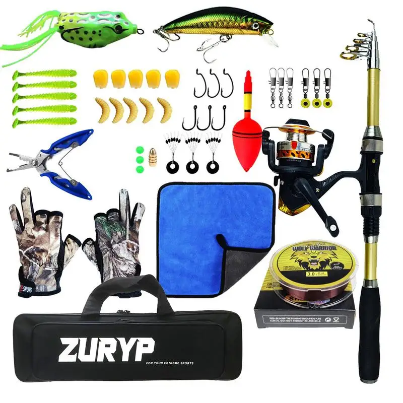 New Fishing Gear Set Telescopic Fishing Rod Set With Reel Combo Pole Gear Stable And Complete For Fishing Lovers And Beginners