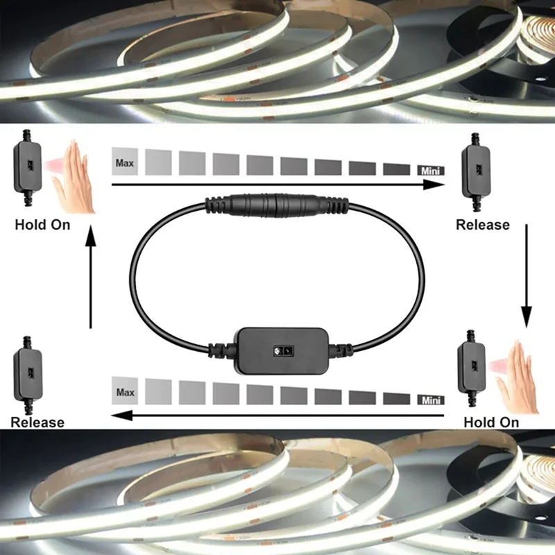 Strip Wave Controller Wave Gel Shell Switch 12-24V Multi-Function Convenient LED Strip Wave Intelligent Controller