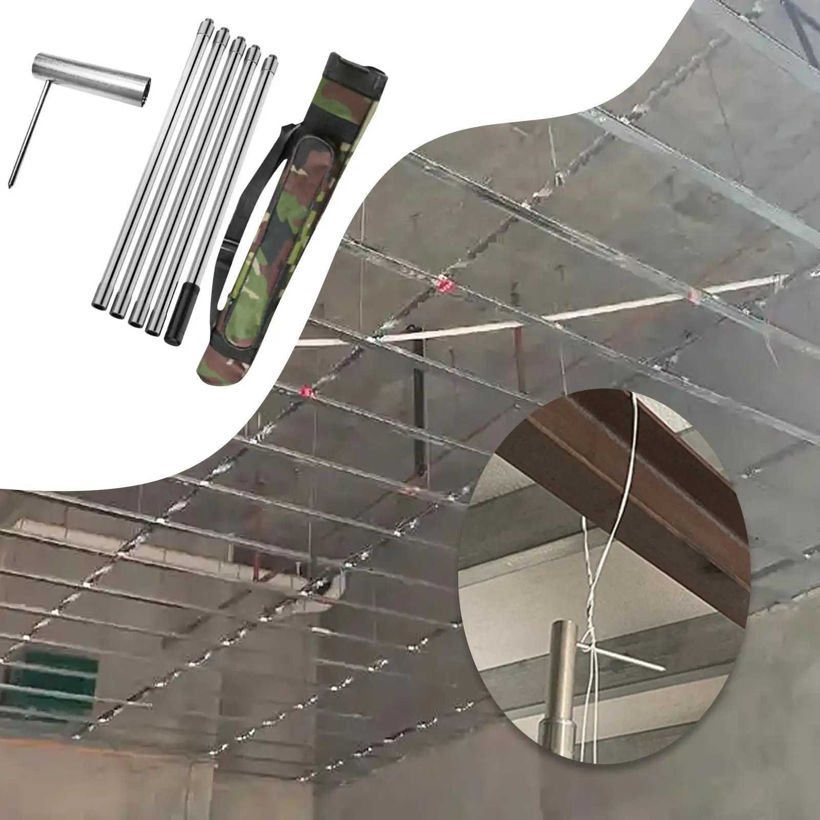 

Инструмент для установки потолочной железной проволоки, аксессуары для обустройства дома, многофункциональный удобный сверхмощный подвесной инструмент для потолочной проволоки