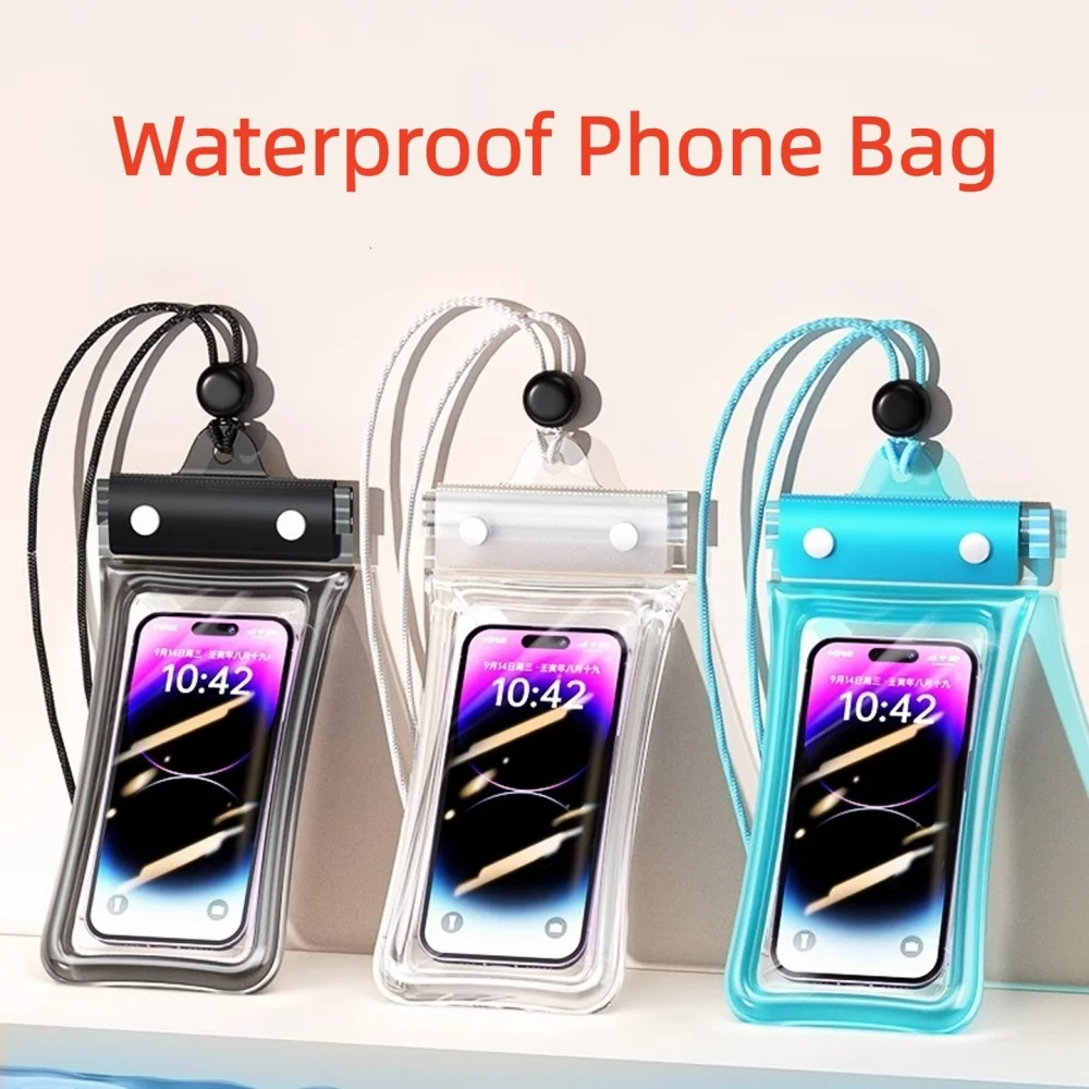 Universal Waterproof Bag Leak Proof Transparent Phone Case Touchscreen Dry Bag Lightweight Pvc Phone Bag For Swimming Rafting