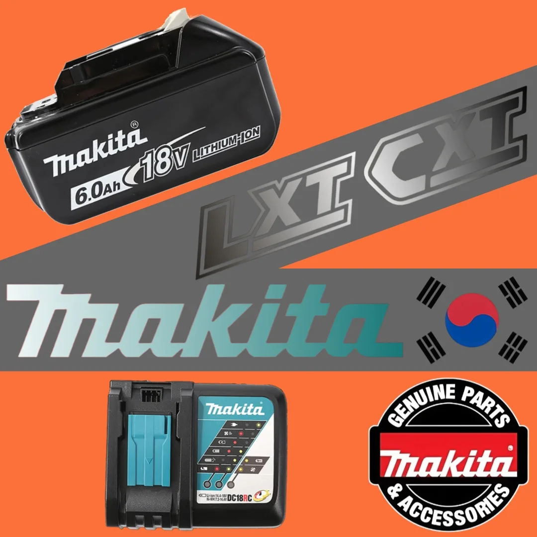 

Оригинальная литиевая аккумуляторная батарея Makita 18 В, 6 Ач, высокая емкость + индикатор уровня аккумулятора, подходит для моделей BL1840, BL1850 и Major Makita