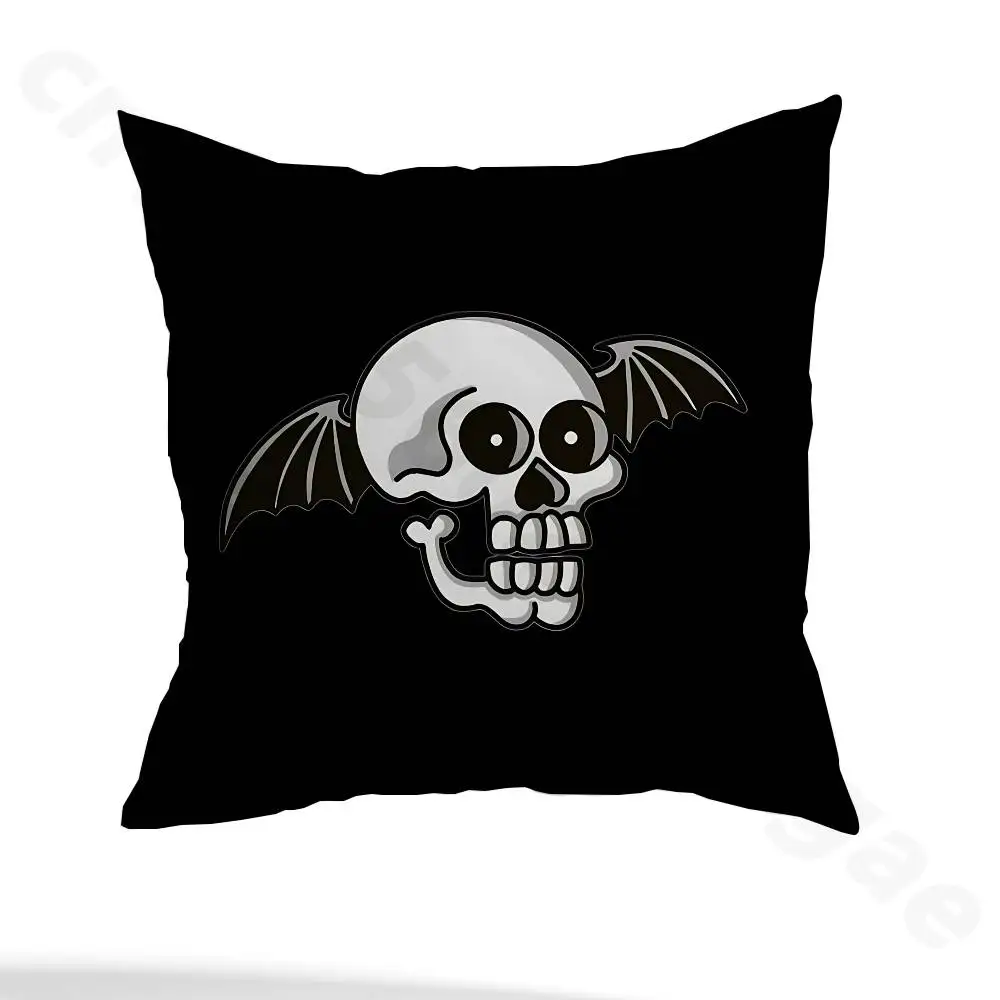 A-Avenged S-Sevenfold Pillow Case Square Double-Sided Printing Short Plush Sofa Cushion Cover Bedroom Bedside Pillow