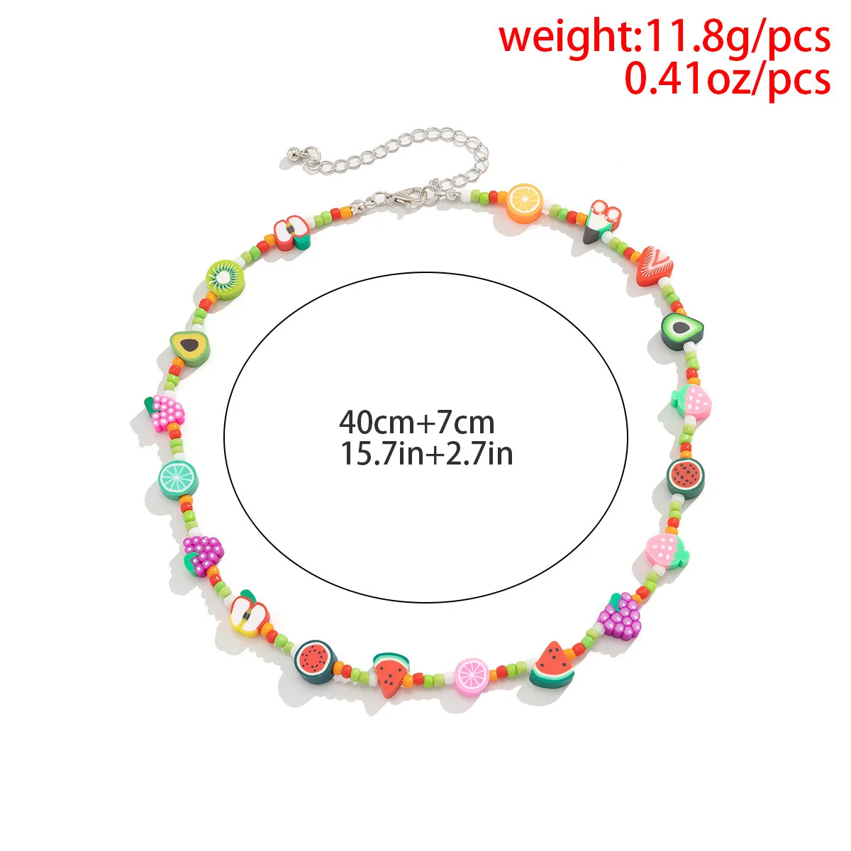 Neue Koreanische Mode Simulierte Perlen Halskette Für Frauen/Männer Böhmen Bunte Geometrische Obst Blumen Kette Halsband Kpop Schmuck – Detail 13