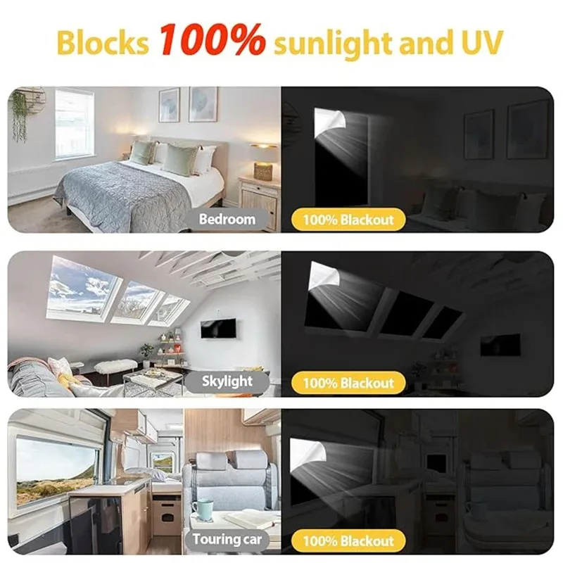 Portable Travel Blackout Curtain Blocking Darkest Window Film Cloth 2024 Removable DIY Blackout Curtains Sun Protection Sticker