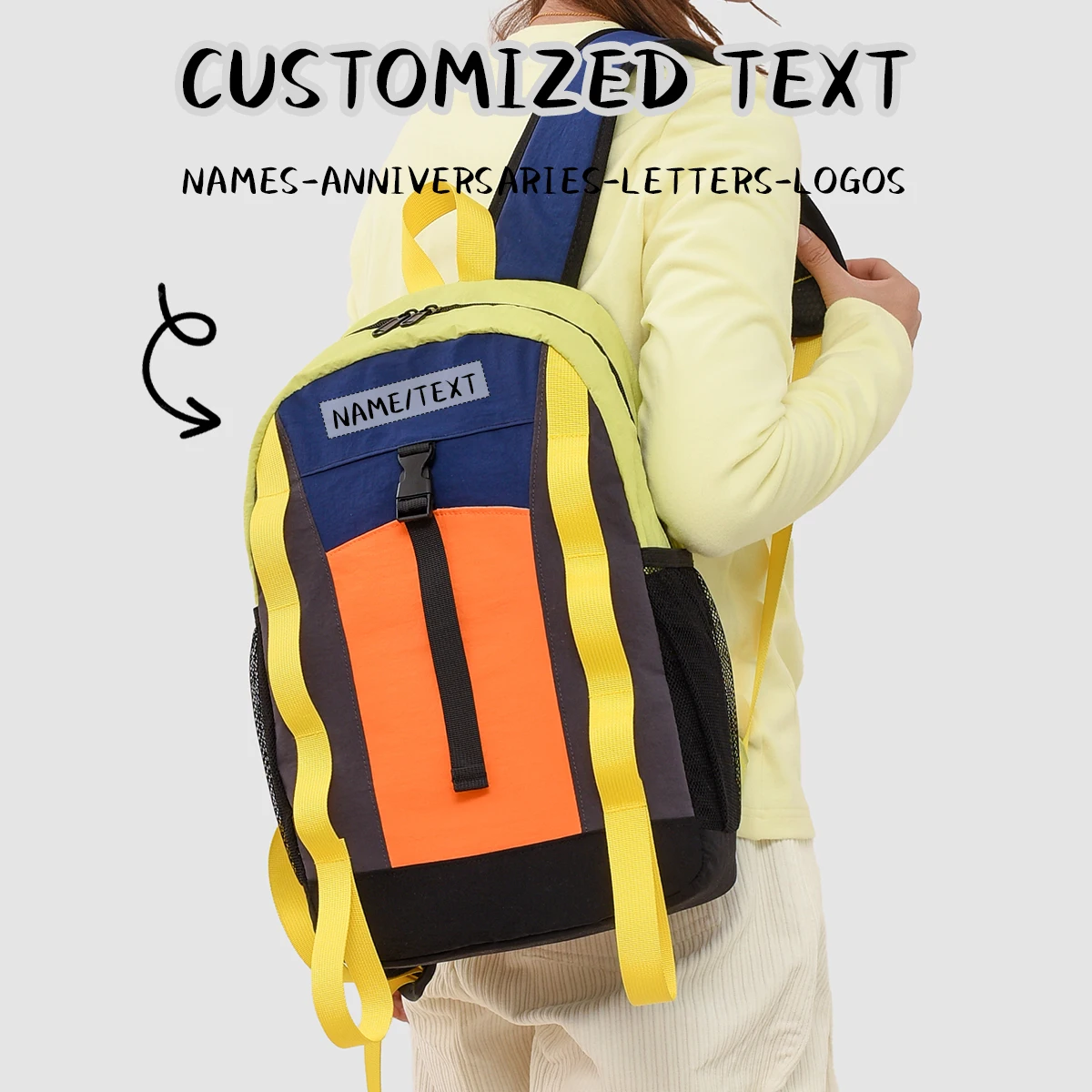 

Customized Logo Backpack for Boys, Lightweight, Spine-Protecting, Exclusive DIY Backpack for Middle School Students