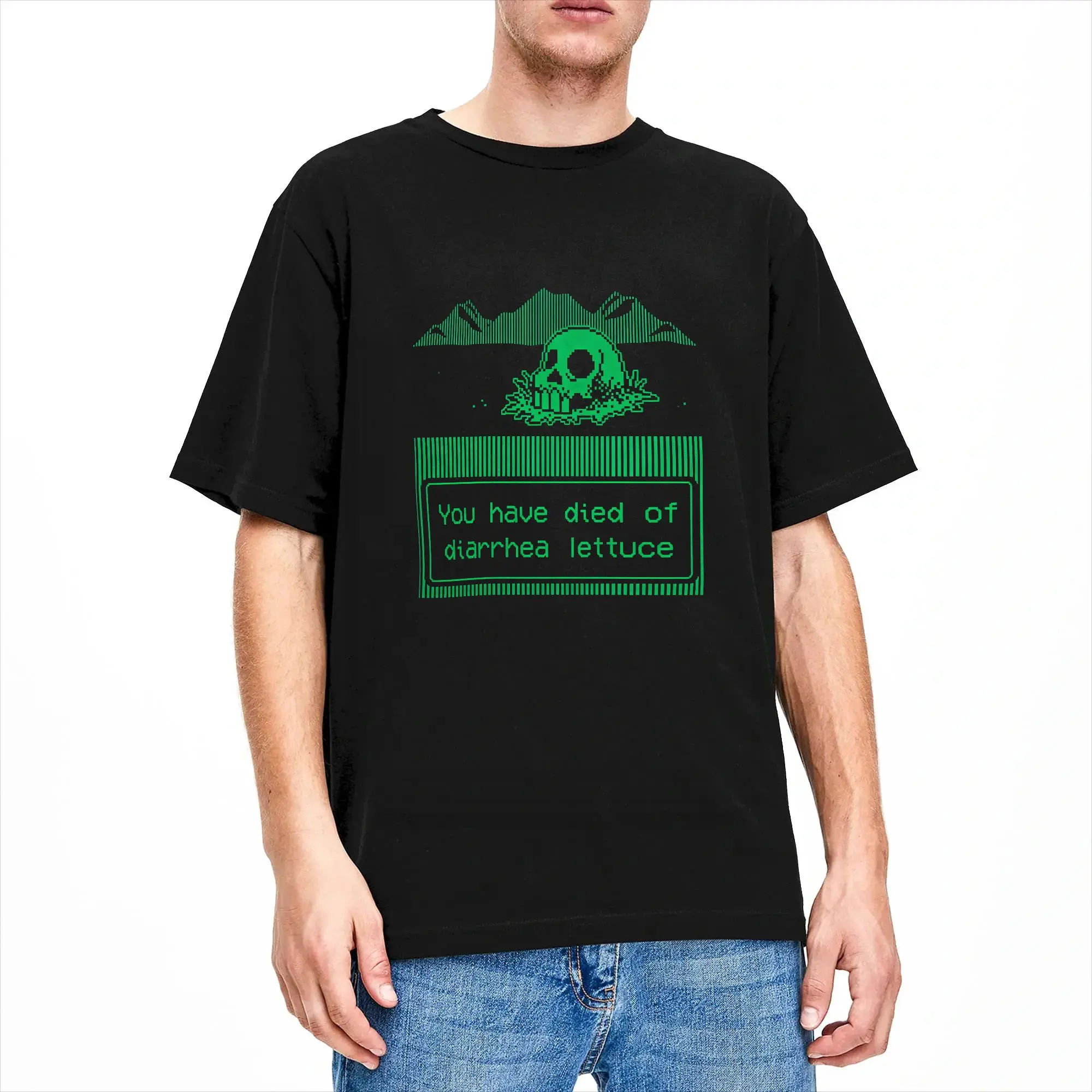 You Have Died of Diarrhea Lettuce Funny Graphic T-Shirt Summer  100 Cotton T-Shirts For Men Custom Logo Tshirt Y2K Retro Tops