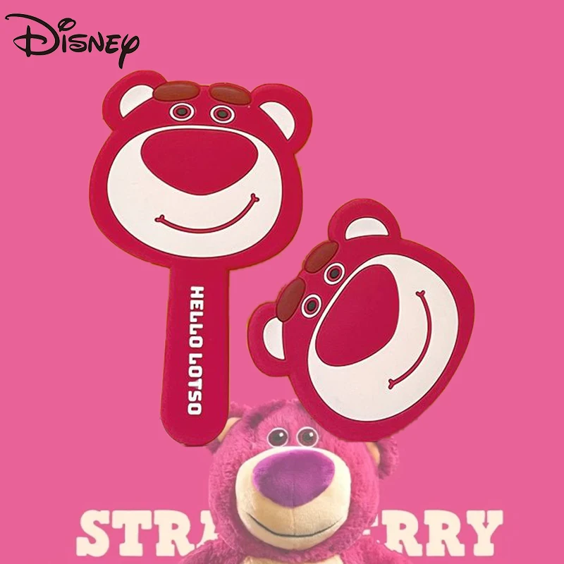 Kawaii Disney Lotso Cartoon Handheld Vanity Mirror Children Cute Mirror Portable One-Way Mirror Student Dormitory Desktop Mirror